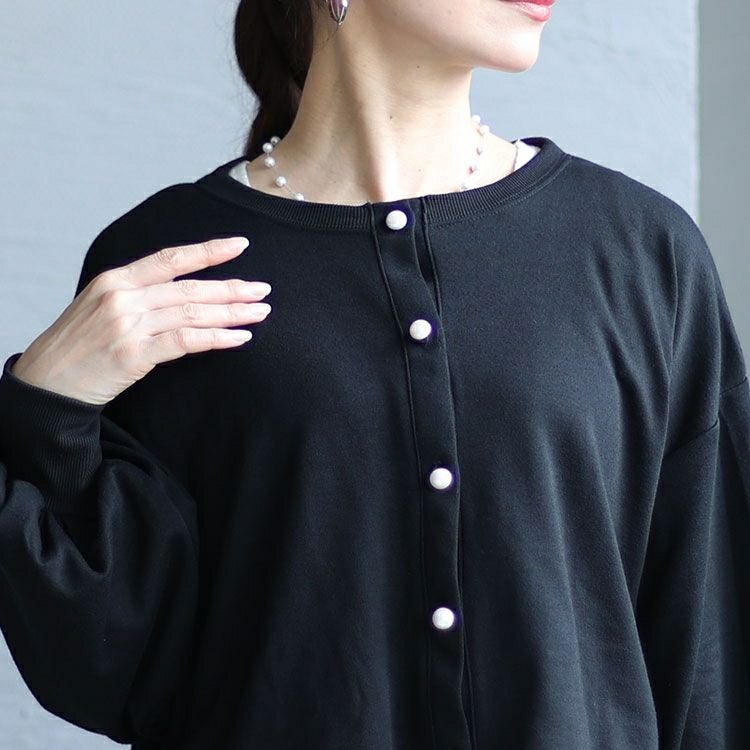 大きいサイズ レディース カーディガン＆チェック柄ドッキングワンピースセット　cros-140112