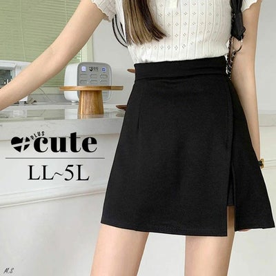 大きいサイズ レディース スカート風ショートパンツ　goldy-1373 【メール便可】