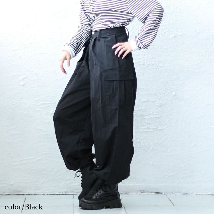 大きいサイズ レディース ワイドカーゴパンツ　jps016 【ゆうパケット可】