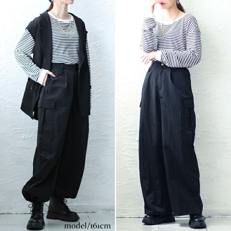 大きいサイズ レディース ワイドカーゴパンツ　jps016 【ゆうパケット可】