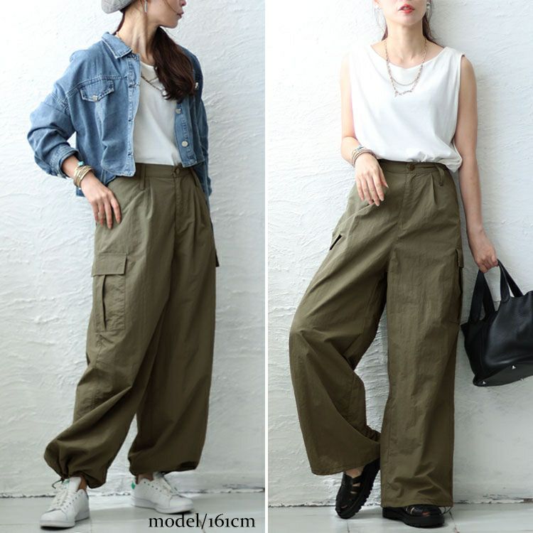 大きいサイズ レディース ワイドカーゴパンツ　jps016 【ゆうパケット可】