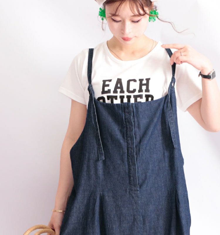 大きいサイズ レディース コットンデニムジャンパースカート　sw-0274