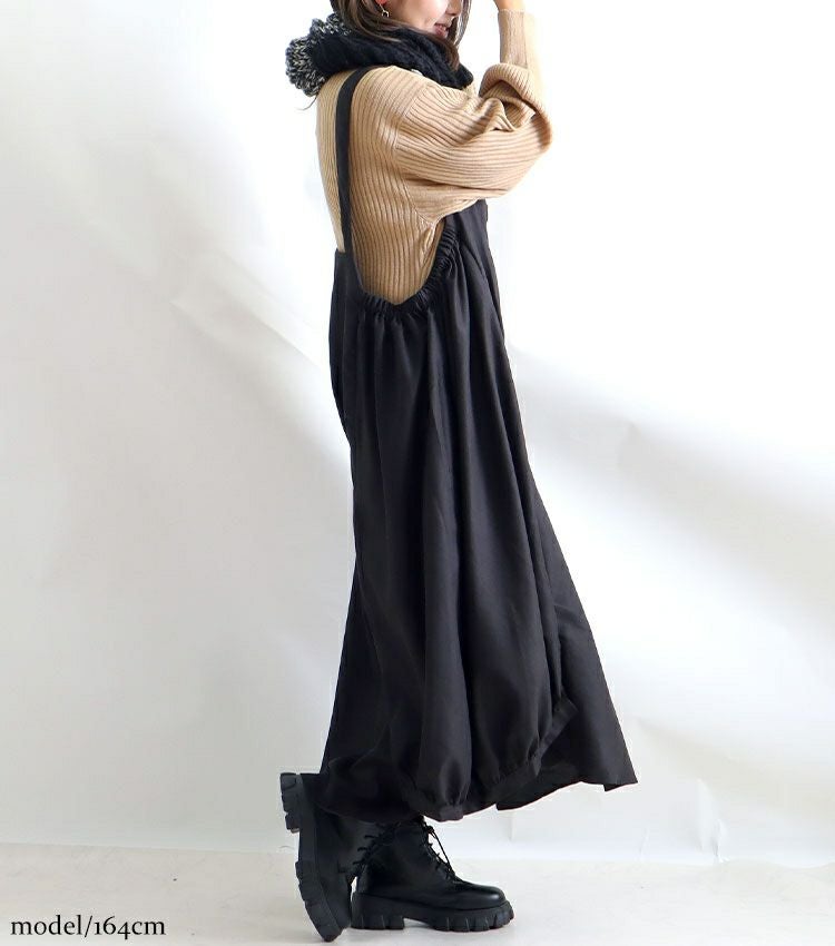 大きいサイズ レディース エプロンロングワンピース　nw-21026