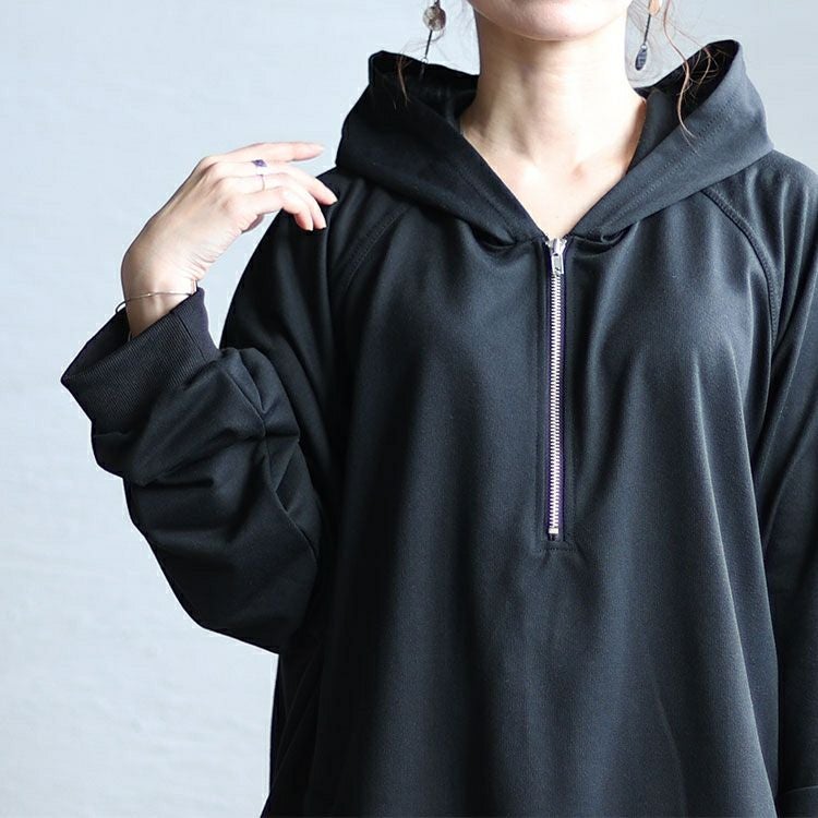 大きいサイズ レディース ハーフジップパーカー　bai-0144