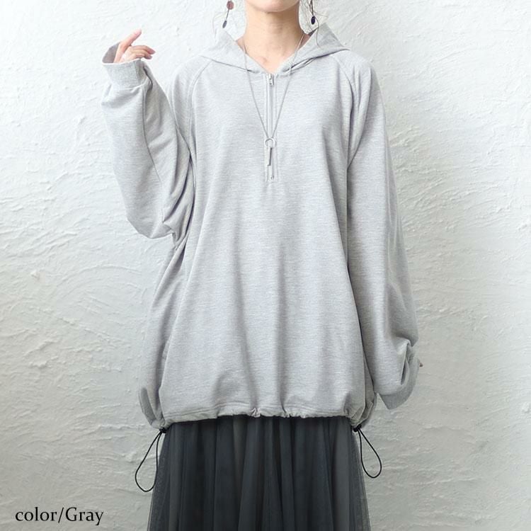 大きいサイズ レディース ハーフジップパーカー bai-0144 | 大きい