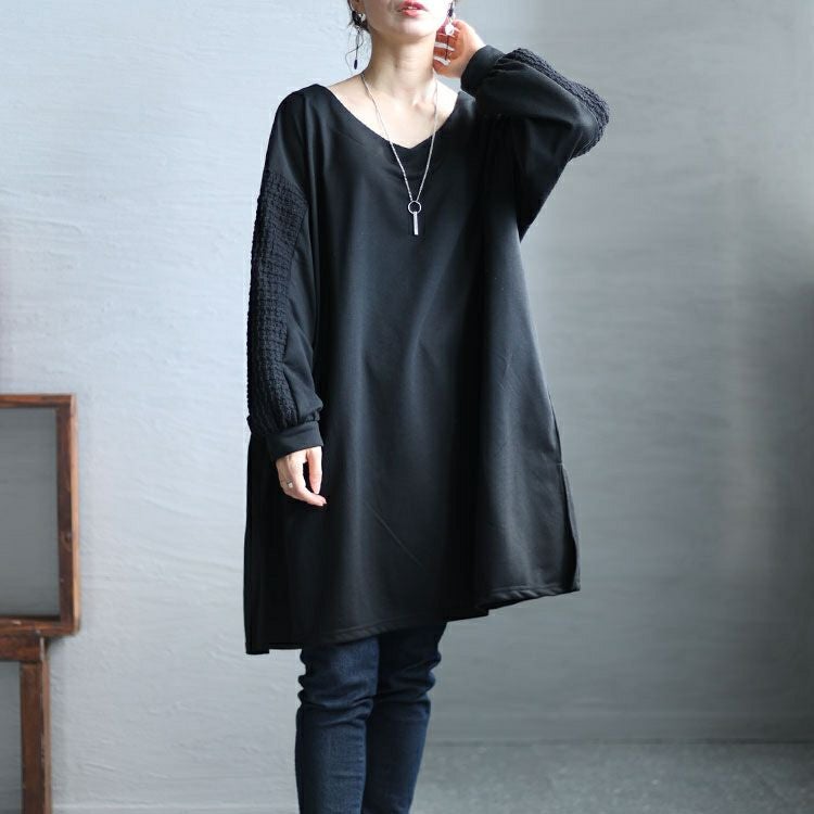 大きいサイズ レディース 袖切替えドロップショルダーチュニック　bai-0143