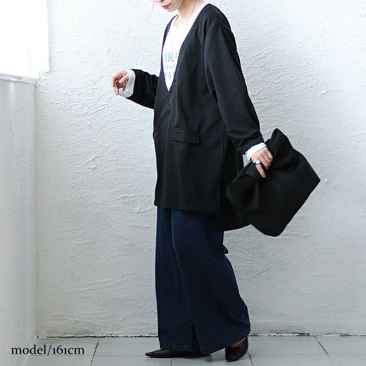 大きいサイズ レディース ジャケット風プルオーバー 　bai-0141