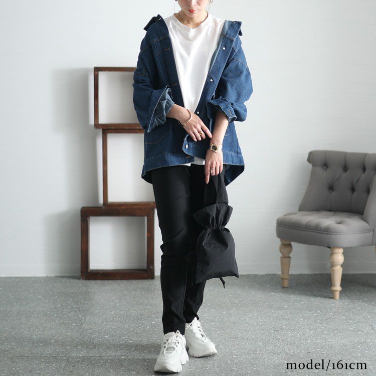 大きいサイズ レディース オーバサイズデニムブルゾン　sada-6881