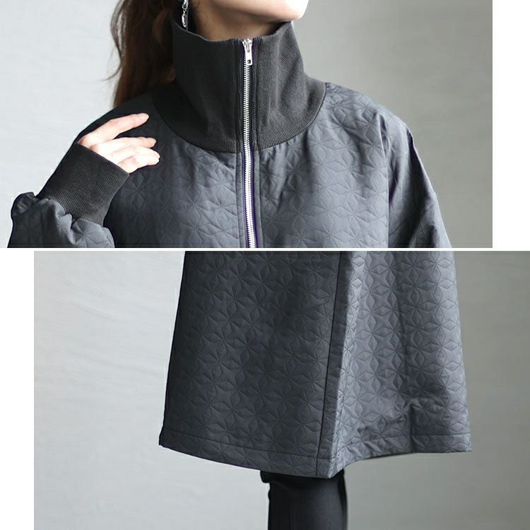 大きいサイズ レディース ボリュームリブネックキルティングコート　maru-6711