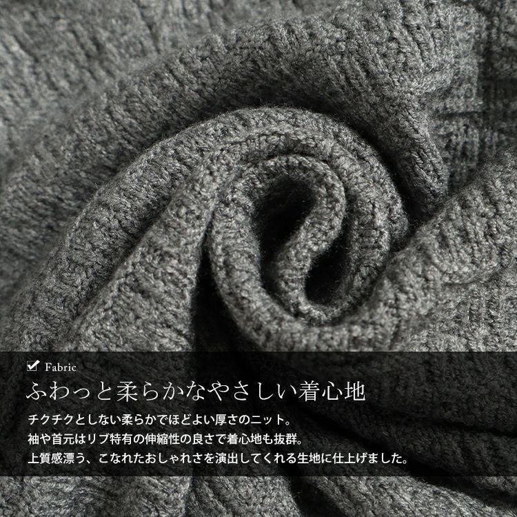 大きいサイズ レディース Vネックラウンドカットニットトップス　kt-43001