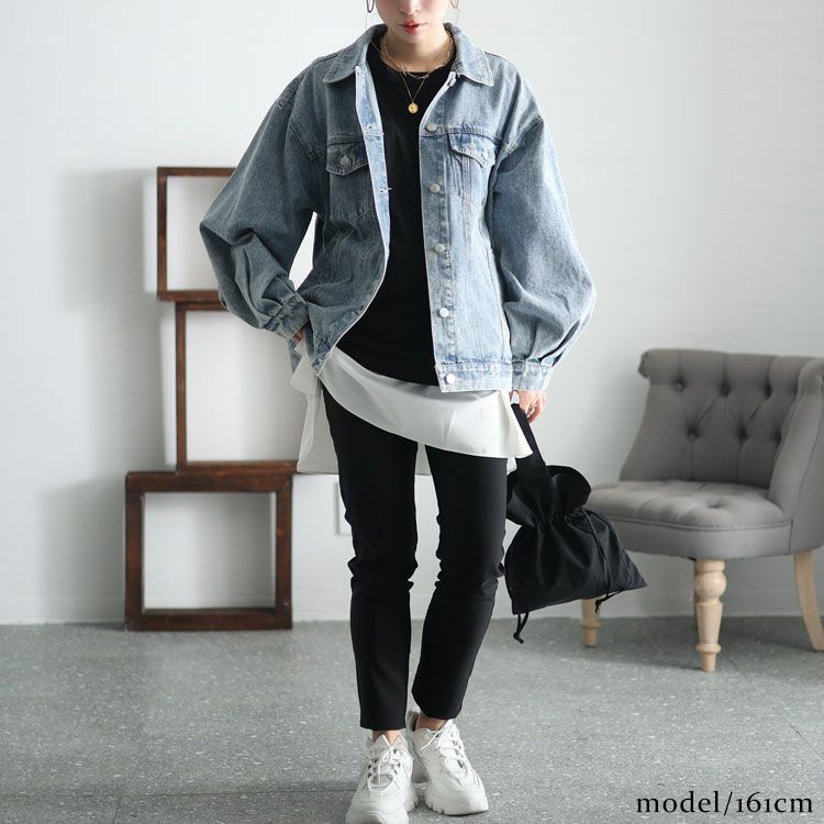大きいサイズ レディース オーバーサイズデニムジャケット　sada-6880