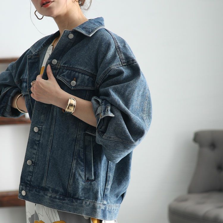 大きいサイズ レディース オーバーサイズデニムジャケット　sada-6880