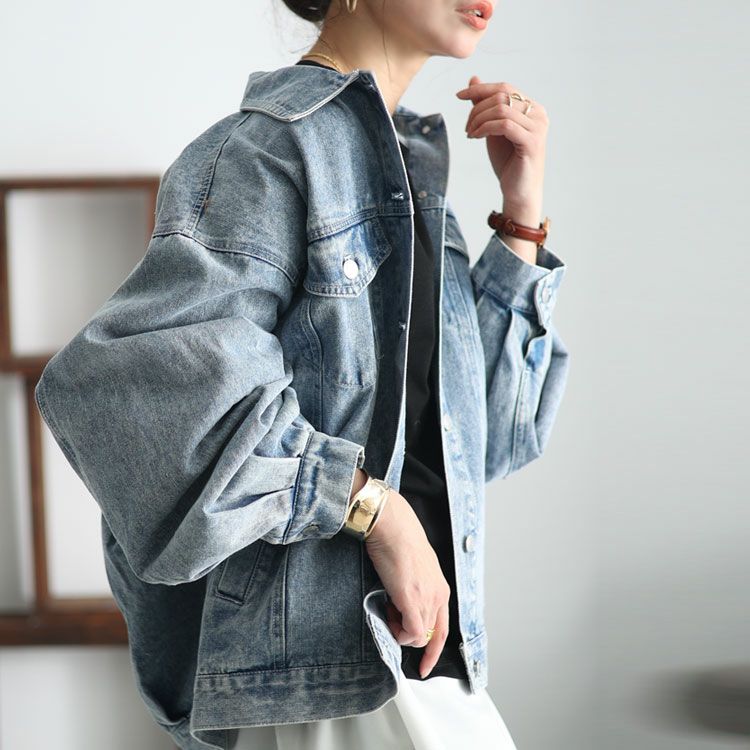 大きいサイズ レディース オーバーサイズデニムジャケット　sada-6880