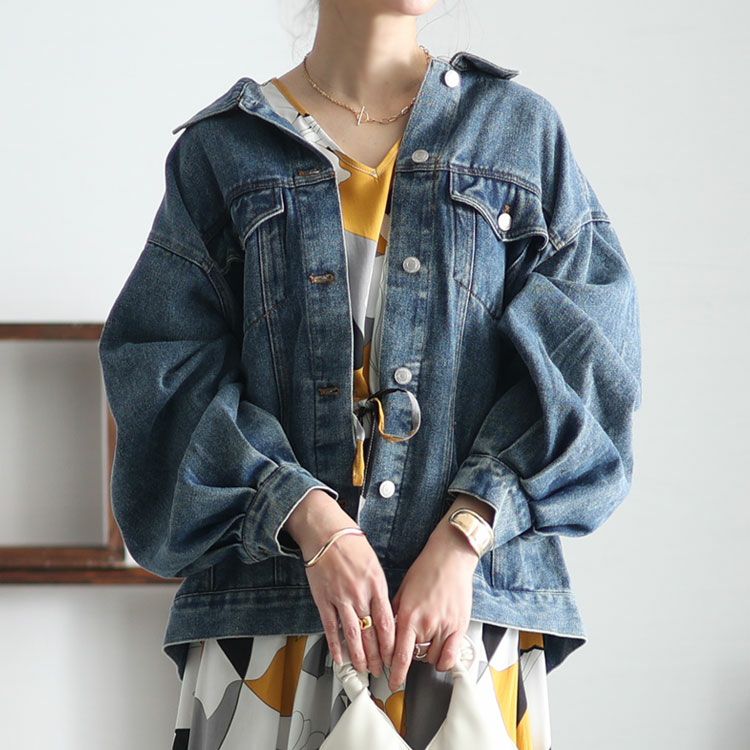 大きいサイズ レディース オーバーサイズデニムジャケット　sada-6880