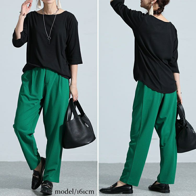 大きいサイズ レディース ボートネック7分袖カットソー　wk-0442 【メール便可】