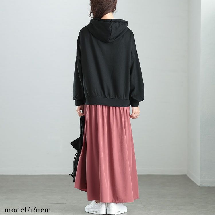 大きいサイズ レディース パーカードッキングワンピース　nw-23035