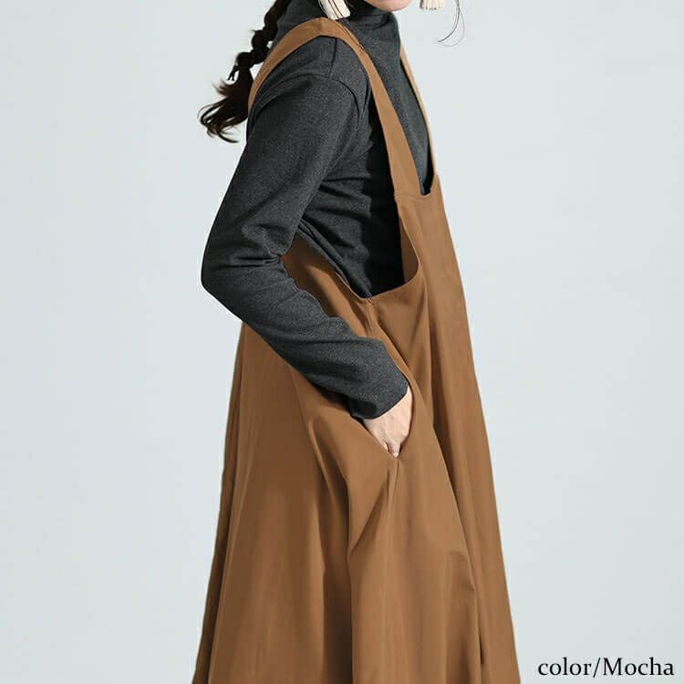 大きいサイズ レディース フレアジャンパースカート　nw-23034