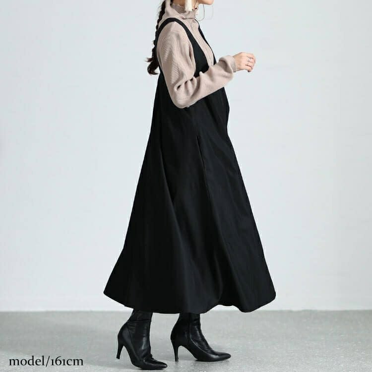 大きいサイズ レディース フレアジャンパースカート　nw-23034