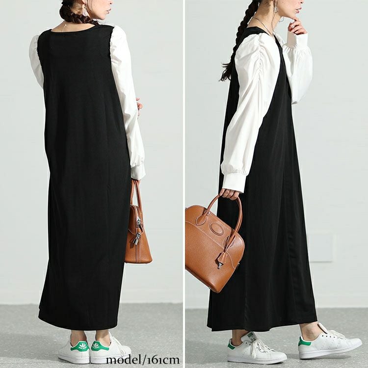 大きいサイズ レディース パワショル切替えスクエアネックワンピース　mncut-132550