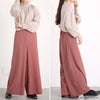大きいサイズ レディース ストレッチアムンゼンワイドパンツ　maru-6665 モーブピンク
