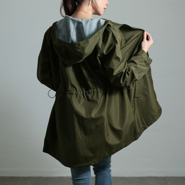 大きいサイズ レディース カットボンディングコート　mnfk-538565