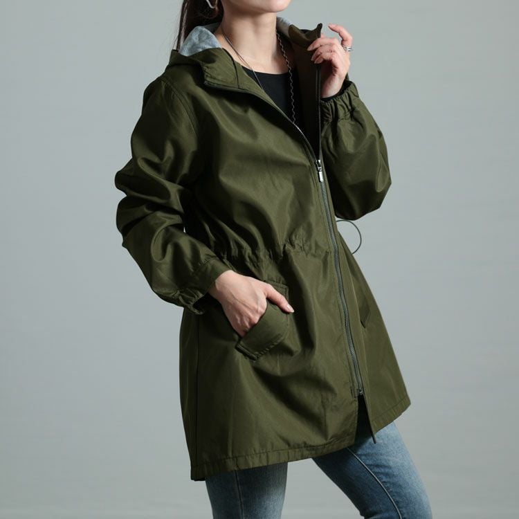 大きいサイズ レディース カットボンディングコート　mnfk-538565