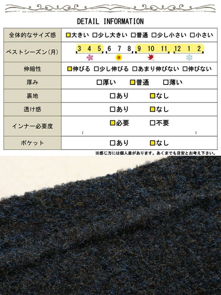 大きいサイズ レディース ミックスニットVネックドロップショルダーカーディガン　maru-3002