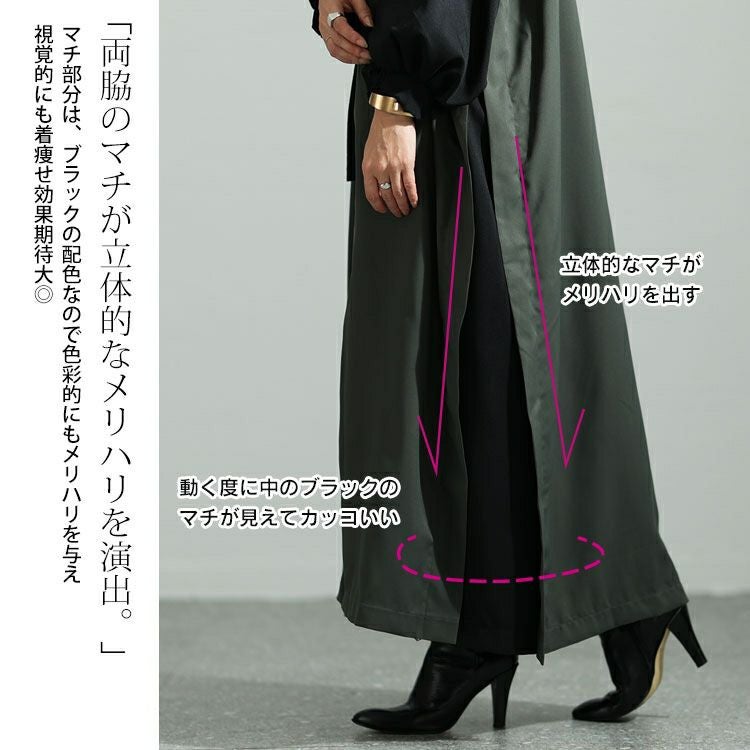 大きいサイズ レディース ツートン配色コート風シャツワンピース　maru-6720