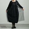 大きいサイズ レディース スクエアネックチュールドッキングワンピース　maru-6709 ブラック