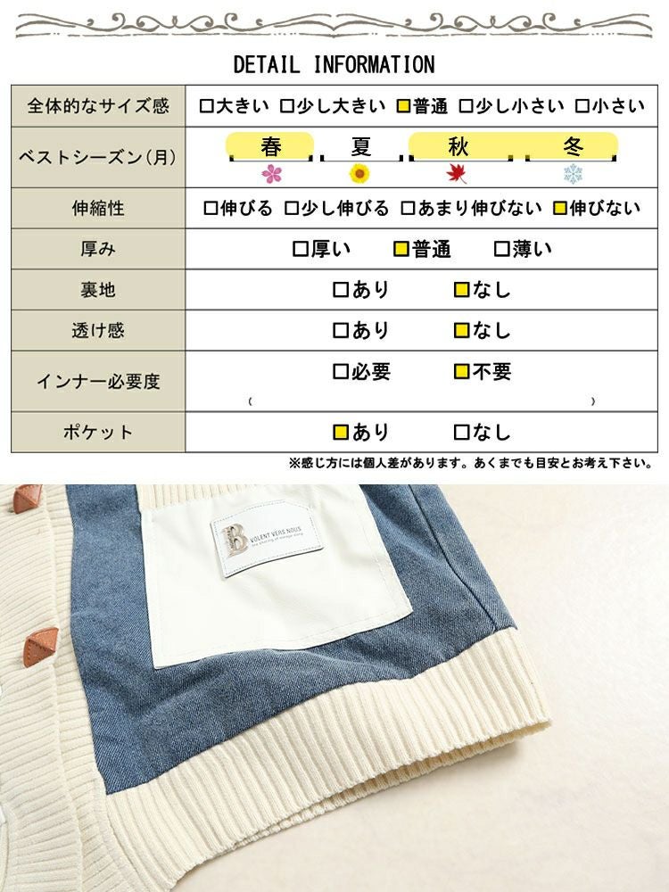 大きいサイズ レディース 異素材デニムカーディガン　goldy-1393