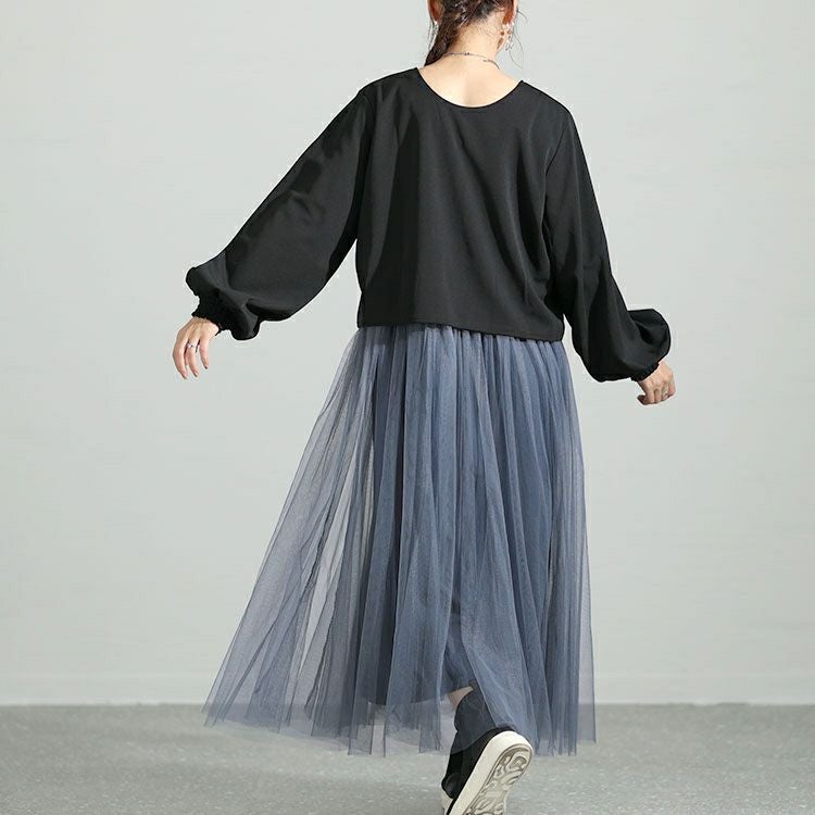 大きいサイズ レディース 前後2Wayドッキングチュールワンピース　maru-6700