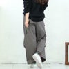 大きいサイズ レディース ワイドカーゴパンツ　fem-414 グレー