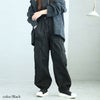 大きいサイズ レディース 裾絞りカーゴパンツ　wc-0347 ブラック