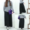 大きいサイズ レディース 裏シャギーフレアスカート　sw-0568 ブラック