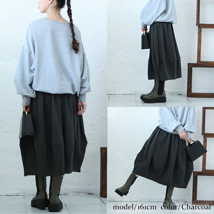 大きいサイズ レディース 裏シャギーバルーンスカート　sw-0569