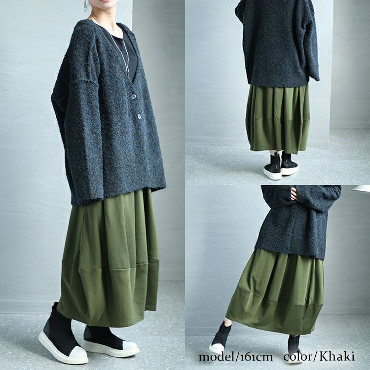 大きいサイズ レディース 裏シャギーバルーンスカート　sw-0569