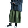 大きいサイズ レディース 裏シャギーバルーンスカート　sw-0569 カーキ