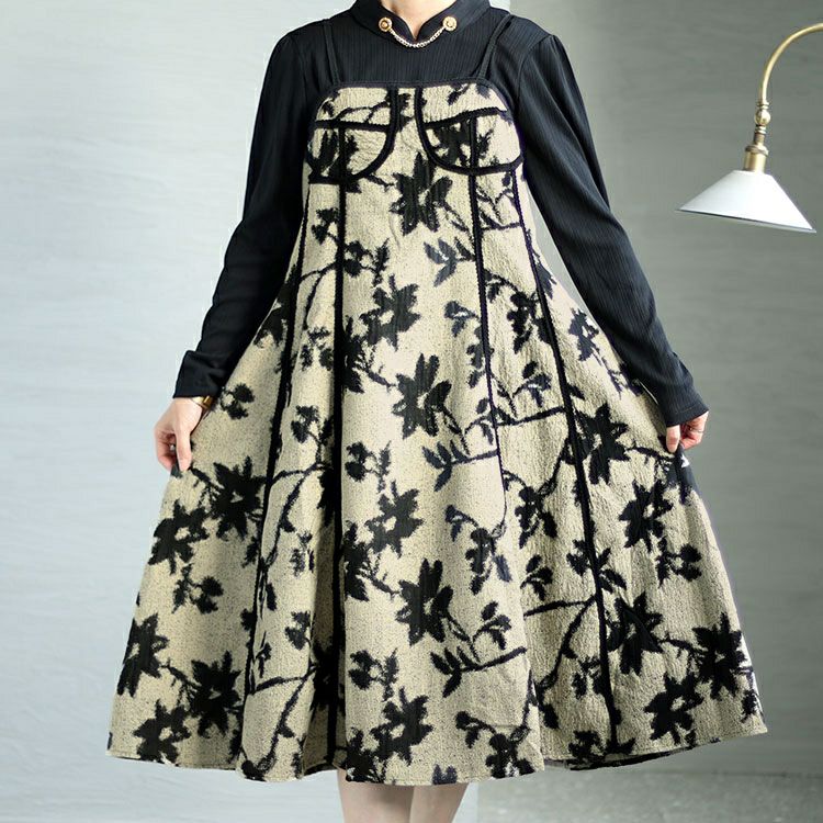 大きいサイズ レディース 花柄キャミソールワンピース　goldy-1379