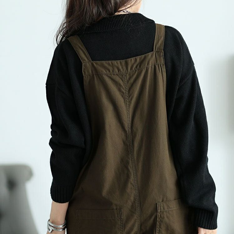 大きいサイズ レディース ベイカーワイドサロペットパンツ　wc-0333