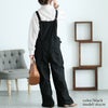 大きいサイズ レディース ベイカーワイドサロペットパンツ　wc-0333 ブラック