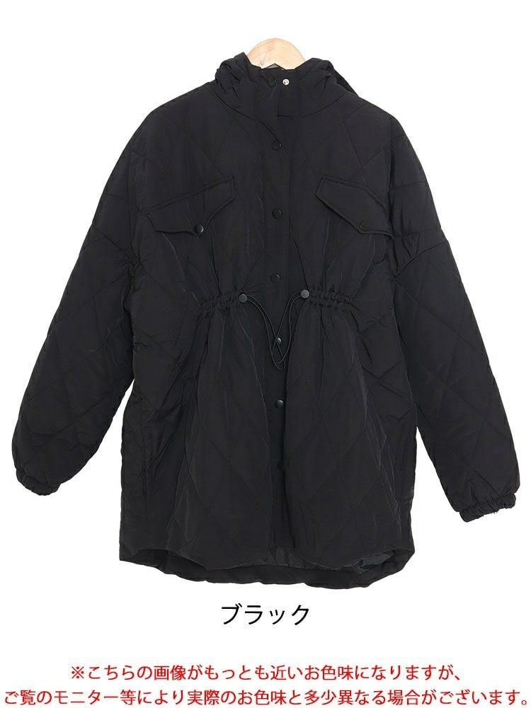 大きいサイズ レディース フード付きナイロンキルトブルゾン　sada-6879