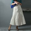 大きいサイズ レディース 体型カバーミリタリーマキシ丈スカート　jp487 ホワイト