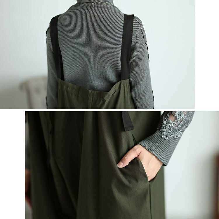 大きいサイズ レディース 胸元ギャザーワイドサロペット　jps010