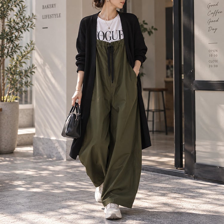 秋服大特価セール】 大きいサイズ レディース 胸元ギャザーワイド