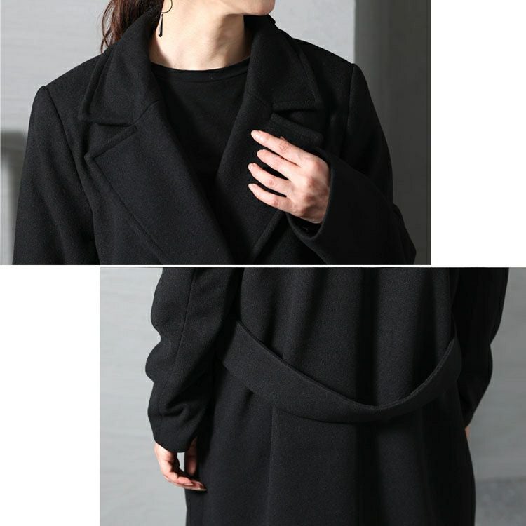 大きいサイズ レディース ダブルボタンロングチェスターコート　mnfk-122740