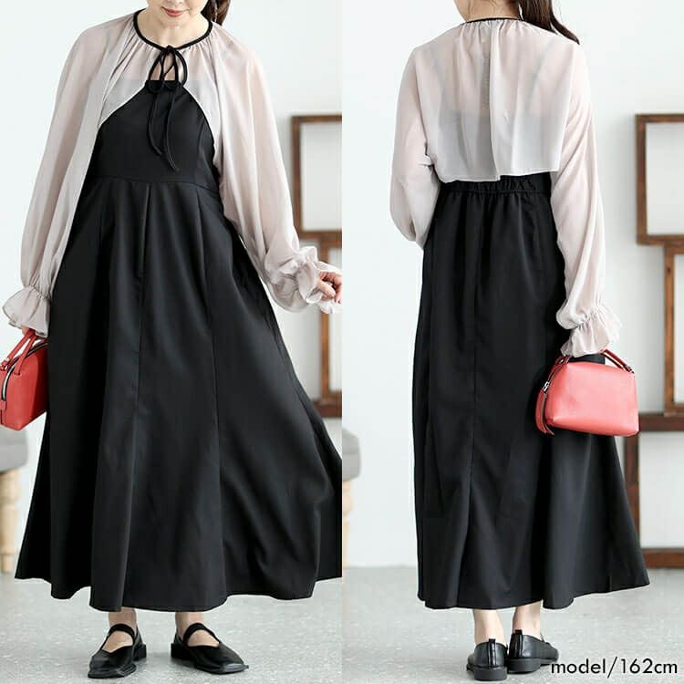 大きいサイズ レディース ボレロ＆キャミワンピースセット　jps013