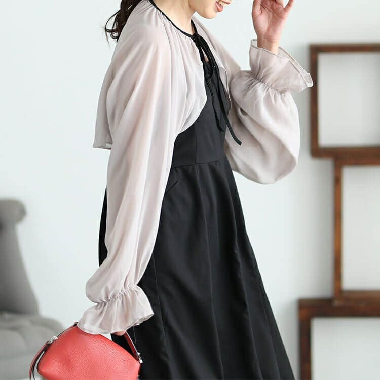 大きいサイズ レディース ボレロ＆キャミワンピースセット　jps013