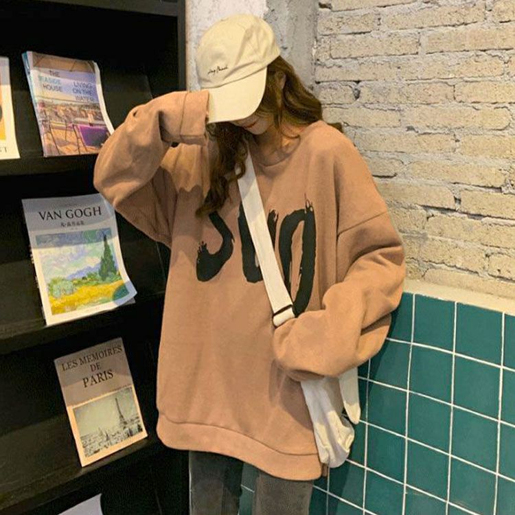 大きいサイズ レディース オーバーサイズロゴスウェット　goldy-1399