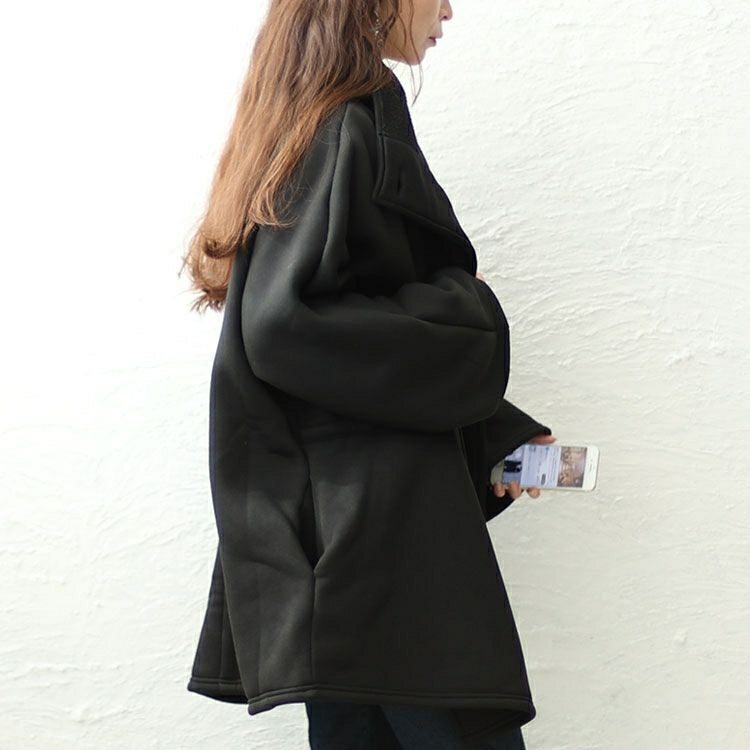 大きいサイズ レディース 裏ボアスタンドカラー軽量ジャケット　sw-0586