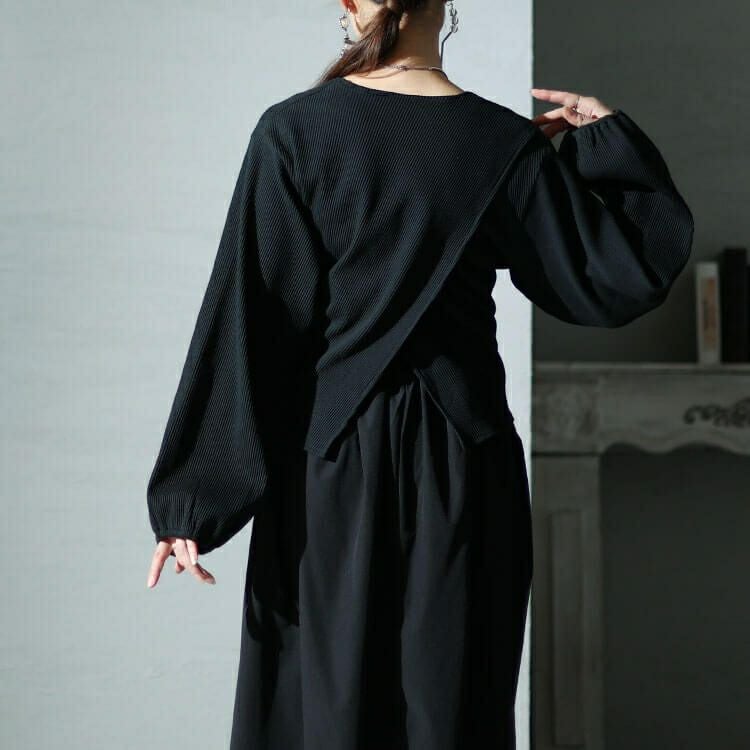 大きいサイズ レディース カシュクールリブドッキングワンピース　nw-23042